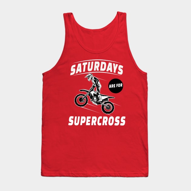 MX Racing Biker Dirt Bike  Motocross Rider Motocross Fan Tank Top by RetroZin